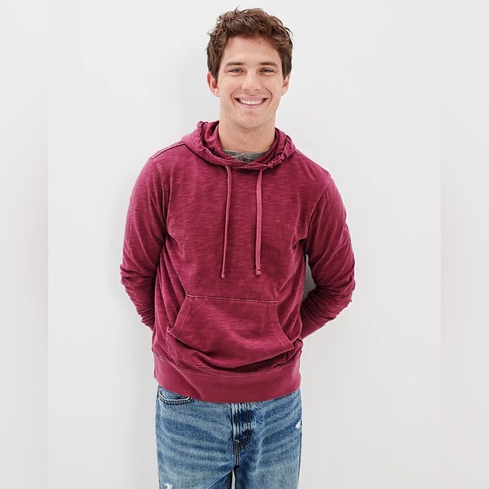 NWT- American Eagle Super Soft Slub Hoodie T-Shirt medium